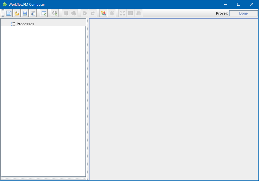 the client graphical user interface when it is first started